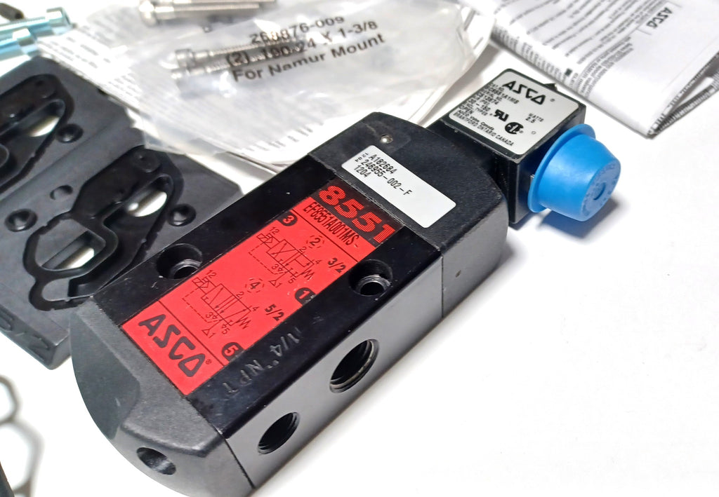 ASCO 8551 EF8551A001MS 1/4" NPT Solenoid Valve SC8551A1MS + Mounting H