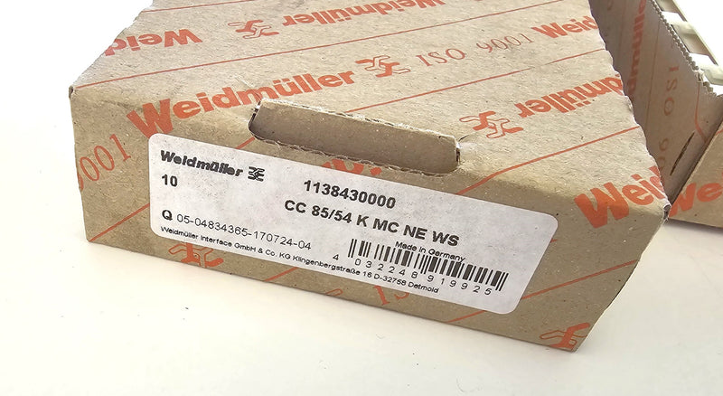 Weidmuller 1138430000 CC 85/54 K MC NE WS Terminal Markers ( Box of 10 )