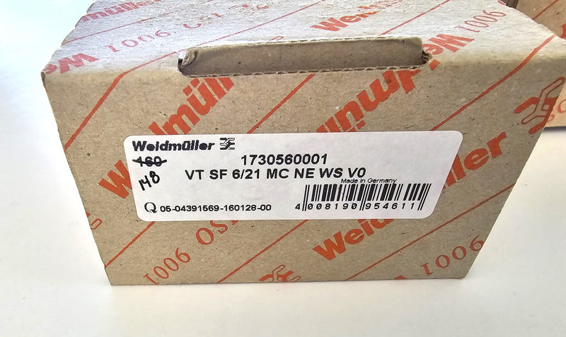 Weidmuller 1730560001 VT SF 6/21 MC NE WS V0 Terminal Markers ( Lot of 148 ) New