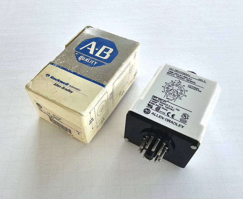 Allen Bradley 700-HT22AA1 Ser.A OFF Time Delay Relay Timer 0.1s-10s - New