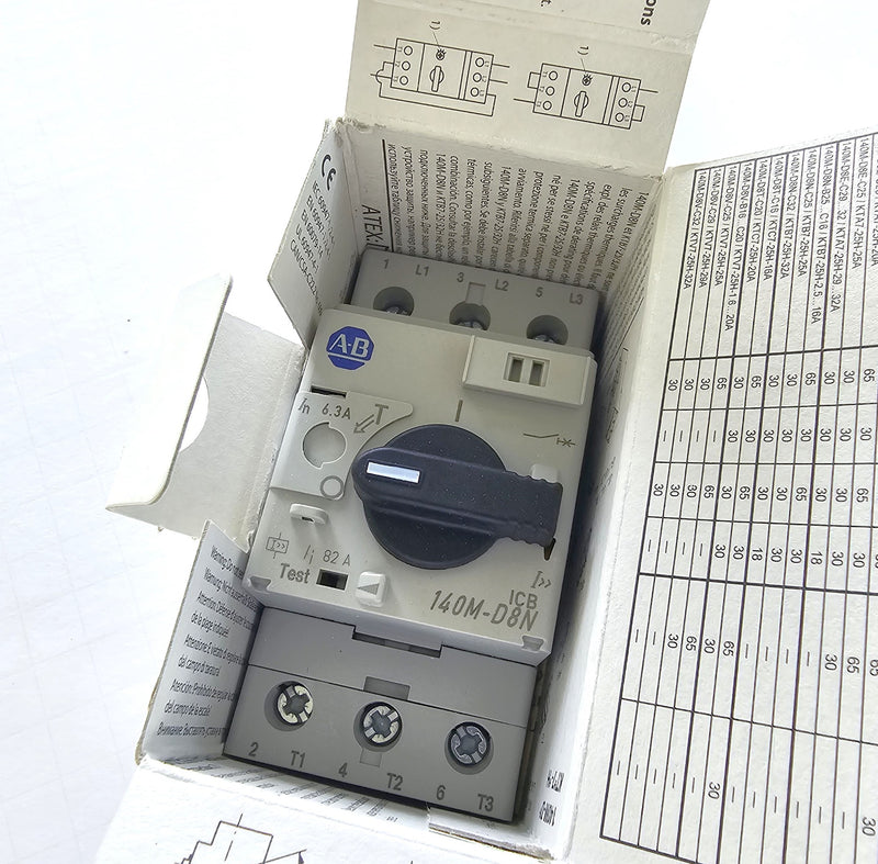 Allen Bradley 140M-D8N-B63 6.3A Motor Starter Circuit Protector - New