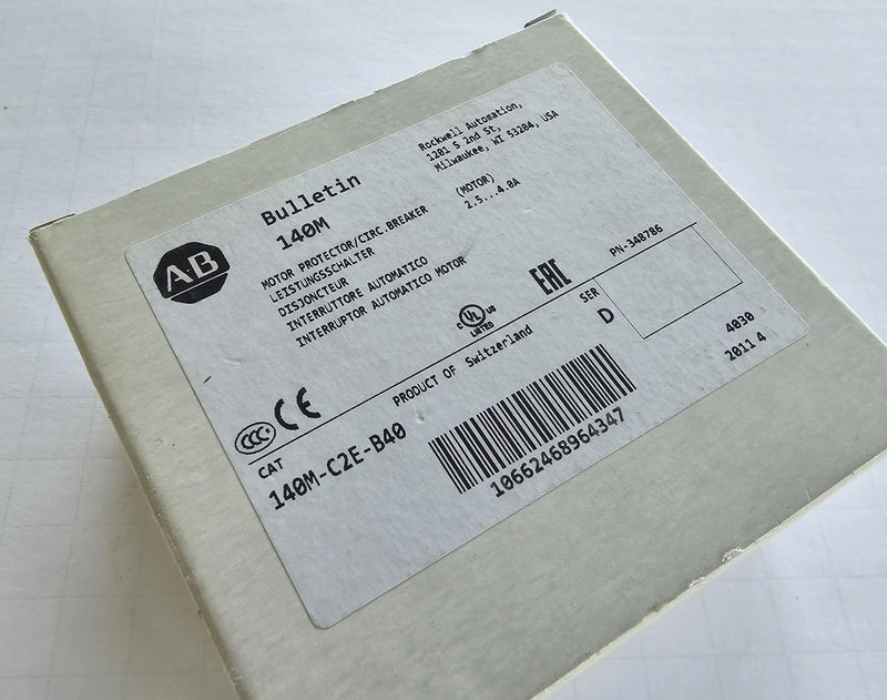 Allen Bradley 140M-C2E-B40 2.5-4.0A Motor Starter Circuit Protector - New