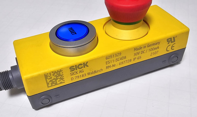 Sick ES11-SC4D8 Safety Interlock Command Device E-Stop / Reset Station ...