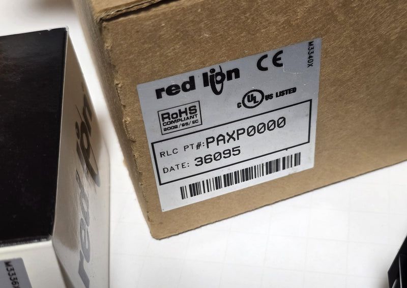 Red Lion PAXP0000 Digital Panel Meter PAXP w/ PAXCDS20 Quad Relay - New