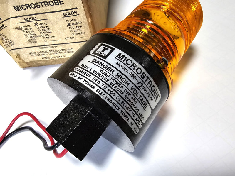 Tomar Microstrobe 490-12 Amber 12VDC Strobe Signal Light - New – PLC BARN
