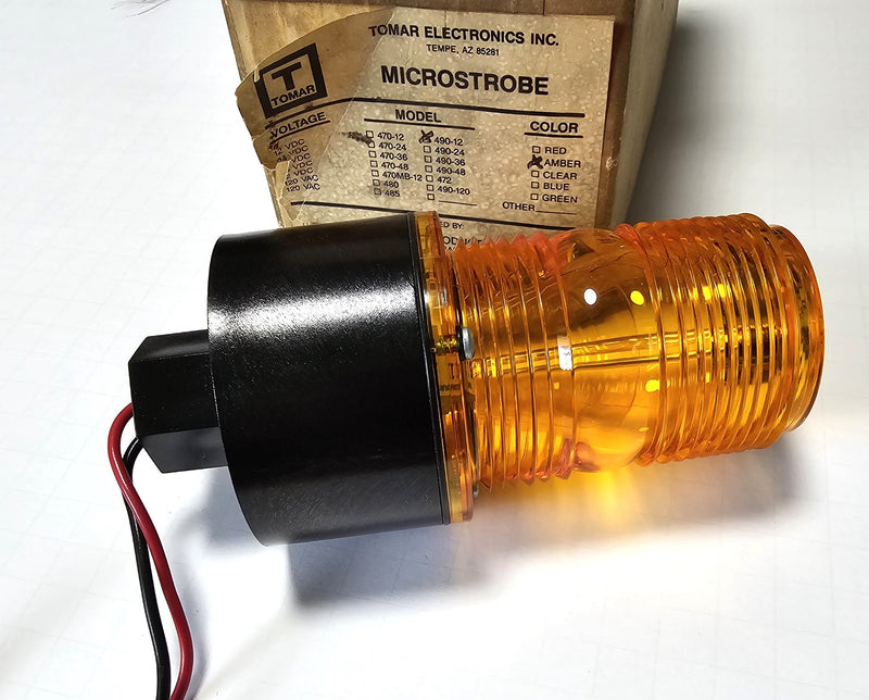 Tomar Microstrobe 490-12 Amber 12VDC Strobe Signal Light - New – PLC BARN