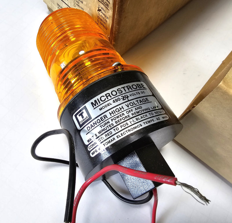 Tomar Microstrobe 490-24 Amber 24VDC Strobe Signal Light - New