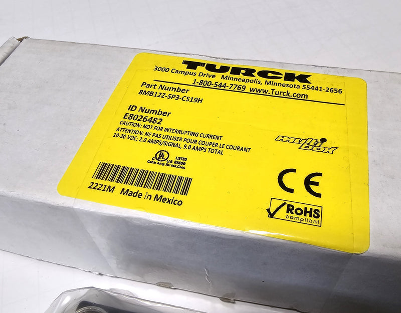 Turck 8MB12Z-5P3-CS19H Multi Box 8-Port Multi Junction Block - New