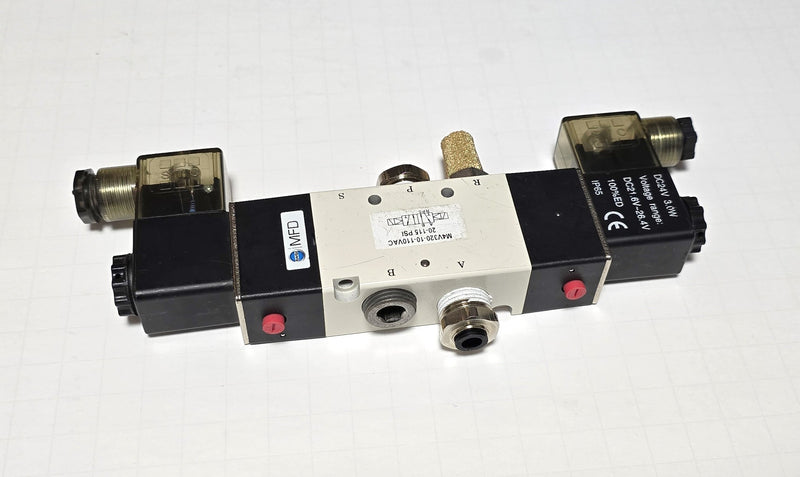 Bimba MFD M4V320-10-110VAC Pneumatic Dual 24VDC Solenoid Valve
