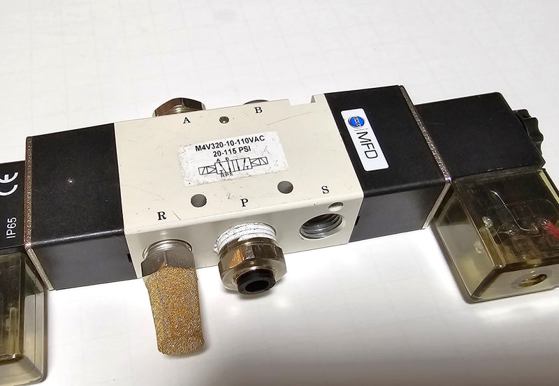 Bimba MFD M4V320-10-110VAC Pneumatic Dual 24VDC Solenoid Valve