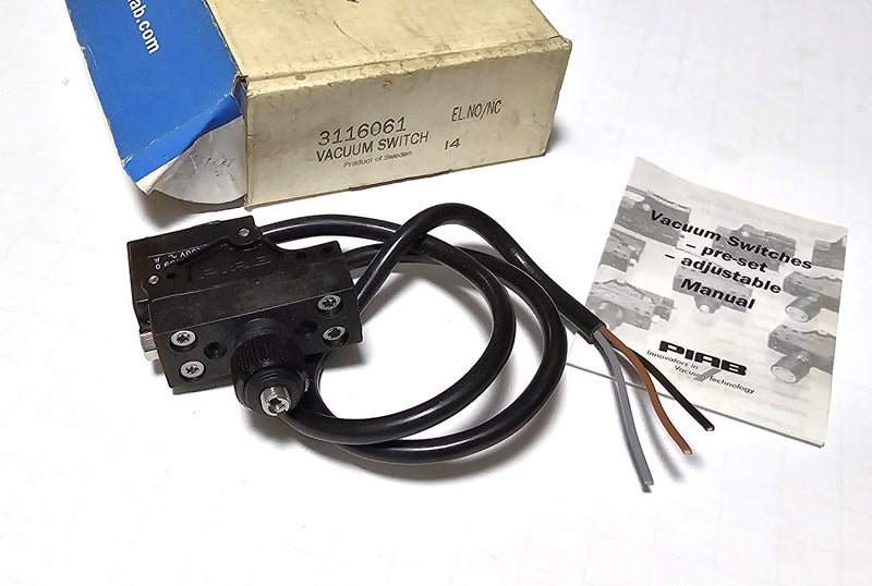 PIAB 3116061 Adjustable Screw Vacuum Switch - New