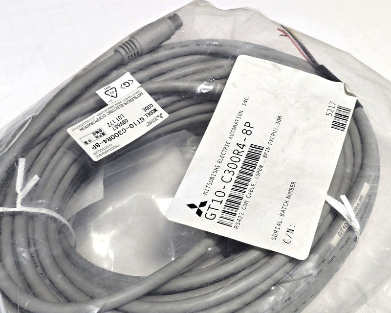 Mitsubishi GT10-C300R4-8P 8-Pin RS422 PLC HMI 30-Meter Cable - New / Sealed
