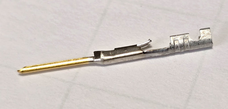 Molex 16-02-0115 ( Lot of 100 ) Male Gold Plated Crimp Contact Pins 22-24 AWG
