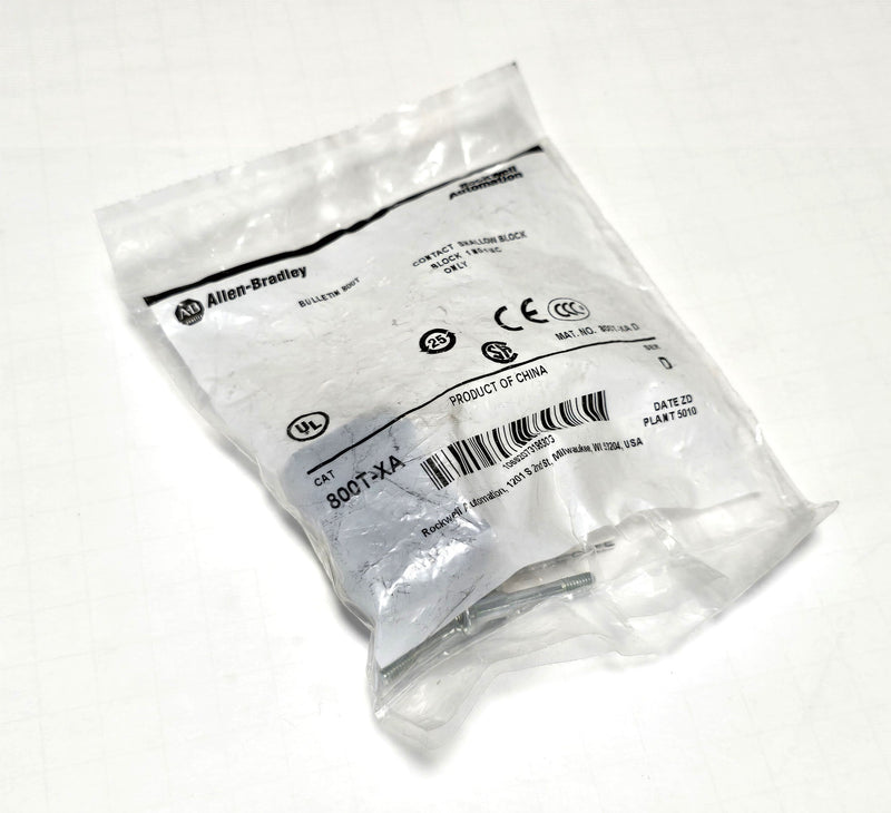 Allen Bradley 800T-XA Shallow Contact Block (1) N/O & (1) N/C - New / Sealed