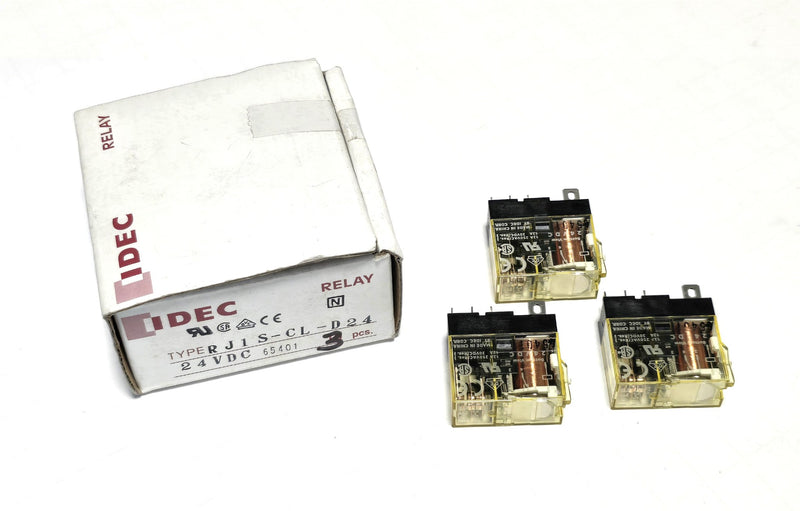 Idec RJ1S-CL-D24 ( Lot of 3 ) 24VDC 5-Pin Relay - New