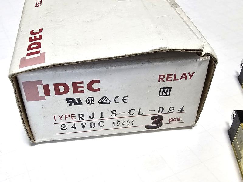 Idec RJ1S-CL-D24 ( Lot of 3 ) 24VDC 5-Pin Relay - New