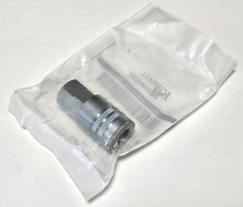 Kimball Midwest 52944 3/8" x 1/4" FPT Industrial Coupler - New / Sealed