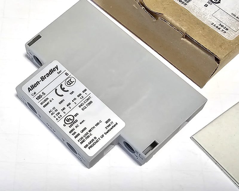 Allen Bradley 100-SA20 Auxiliary Contact Block - New