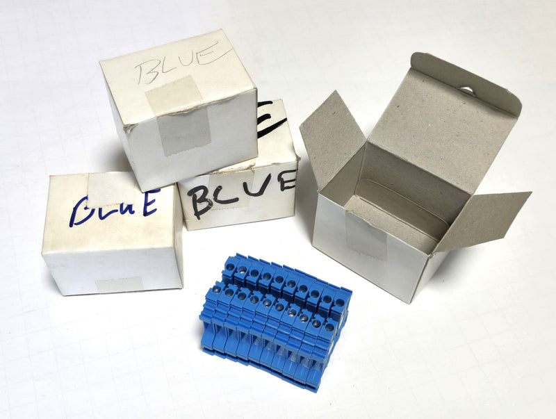 C3Controls WTB2-W4 Blue 22-12 AWG Terminal Blocks ( Lot of 37 ) New in Box
