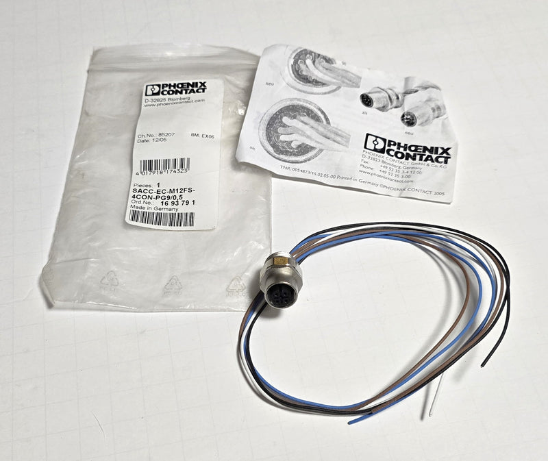 Phoenix Contact SACC-EC-M12FS-4CON-PG9/0,5 M12 4P Bulkhead Connector - 1693791
