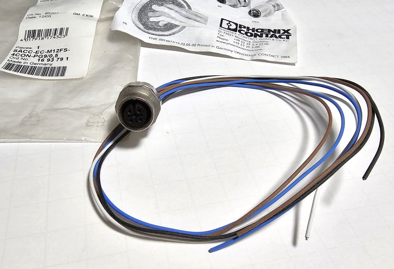 Phoenix Contact SACC-EC-M12FS-4CON-PG9/0,5 M12 4P Bulkhead Connector - 1693791