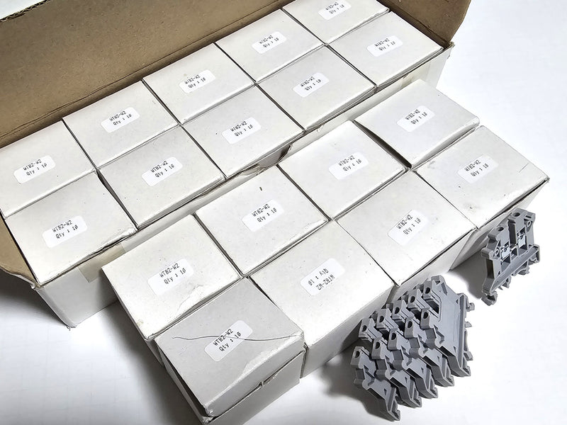 C3Controls WTB2-W2 ( Lot of 176 ) Gray Terminal Blocks 22-14 AWG 20A - New