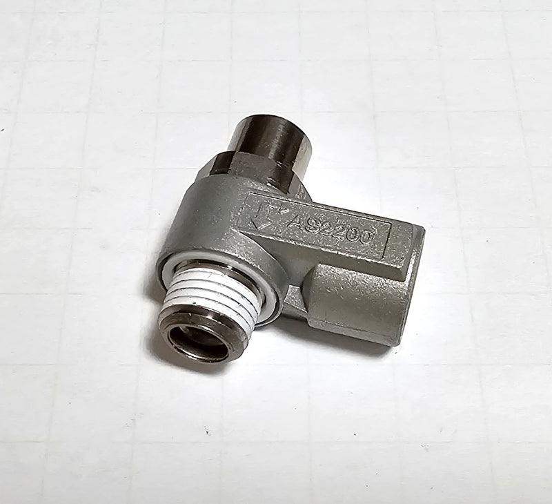 SMC AS2200 Tamper Proof Flow Control Meter Out Pneumatic Fitting - New