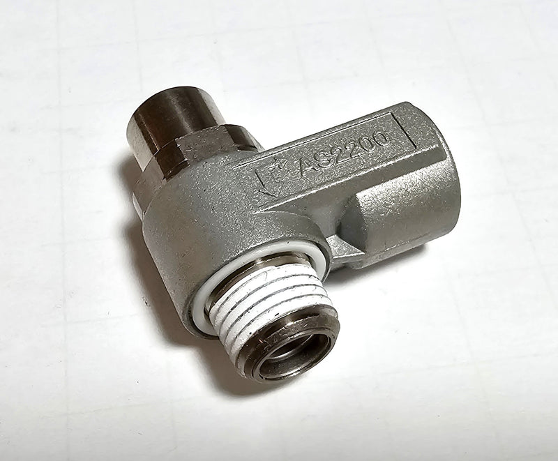 SMC AS2200 Tamper Proof Flow Control Meter Out Pneumatic Fitting - New