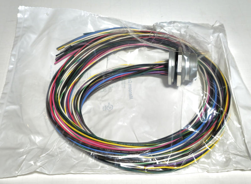 Mencom MIN-19FR-5-BM Bulkhead Female 19-Pin Connector 60" Leads - New / Sealed