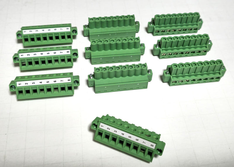 Phoenix Contact MSTBT 2.5-5.08 8-Pin Terminal Block Plug Connector - New 10 Pack