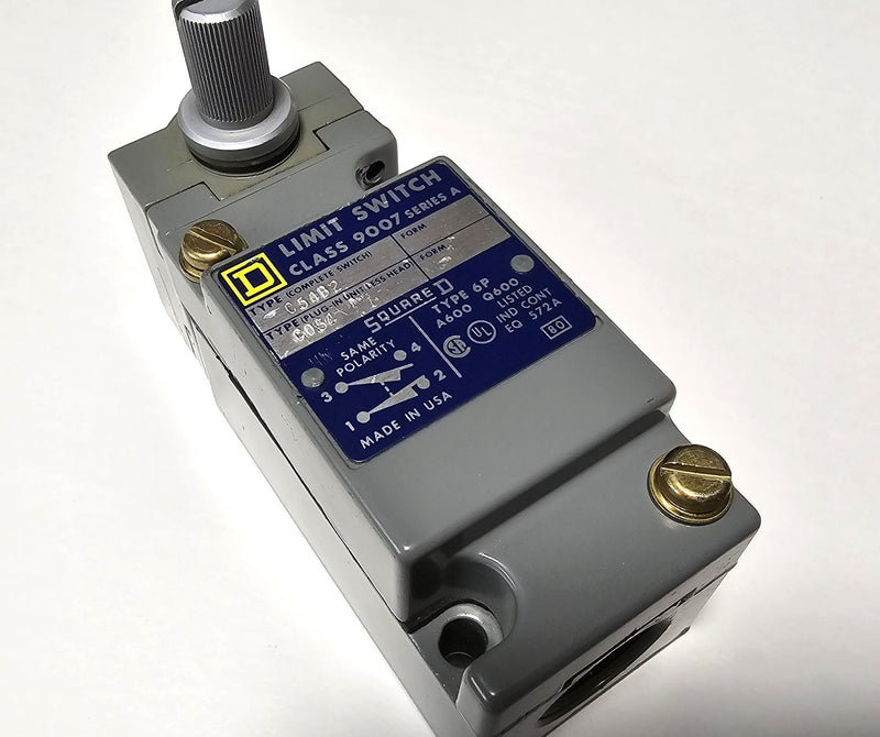 Square D 9007C054 Heavy Duty Limit Switch C54B2 Body & T5 Operating Head - New