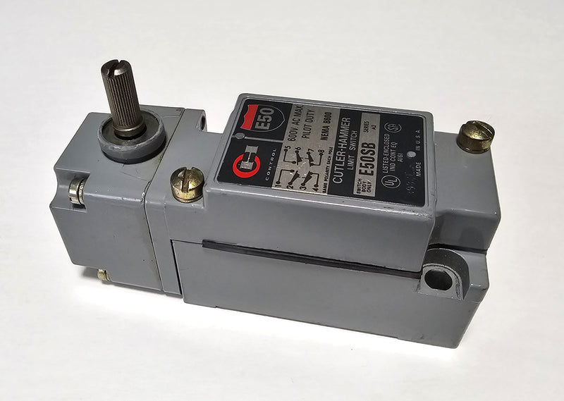 Cutler Hammer E50SB Pilot Duty Limit Switch E50RB Recpt. & E50DR1 Operating Head