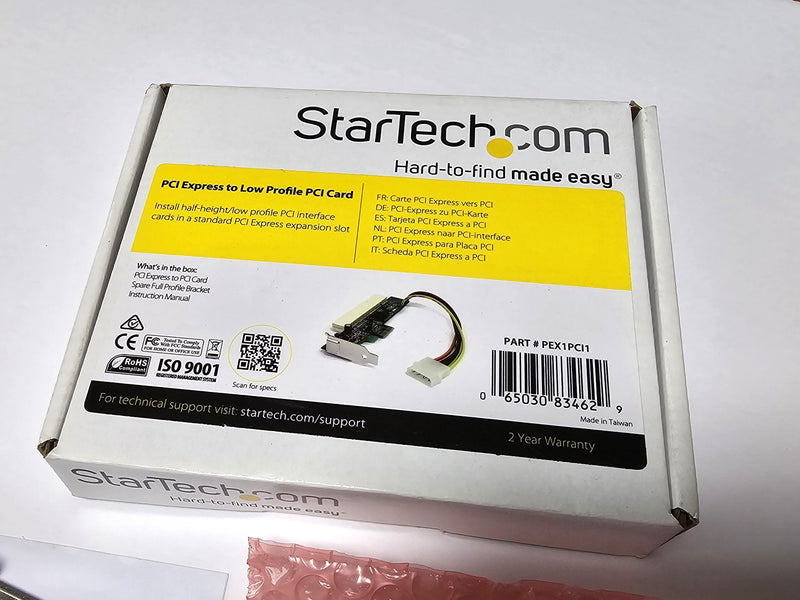 Star Tech PEX1PCI1 PCI Express to Low Profile PCI Interface Card