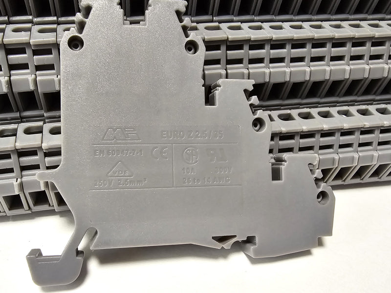 EURO Z 2.5 / 35 ( Lot of 37 ) Gray 10A 26-14 AWG 3-Layer Terminal Blocks - New