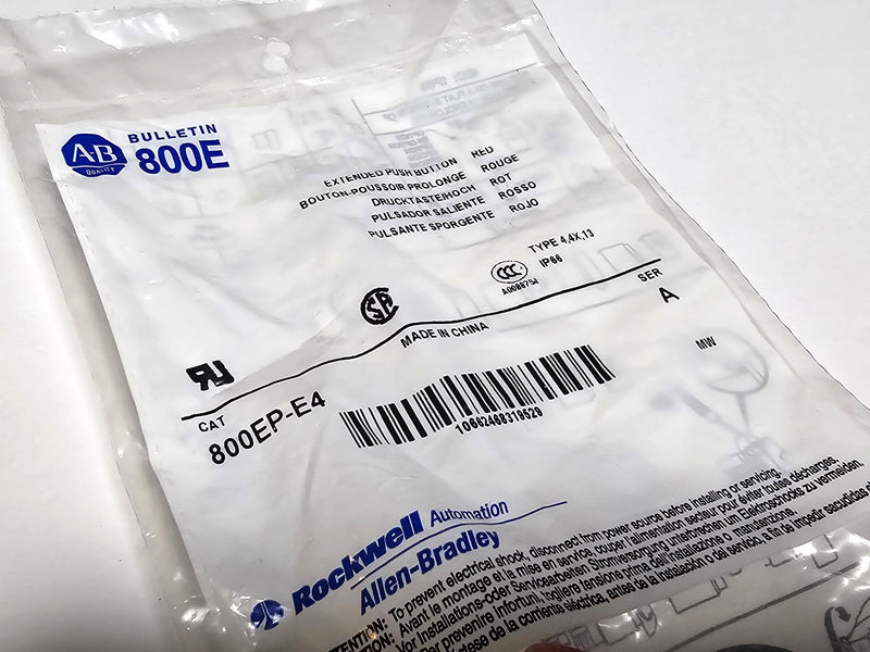 Allen Bradley 800EP-E4 Red Extended Push Button - New / Sealed