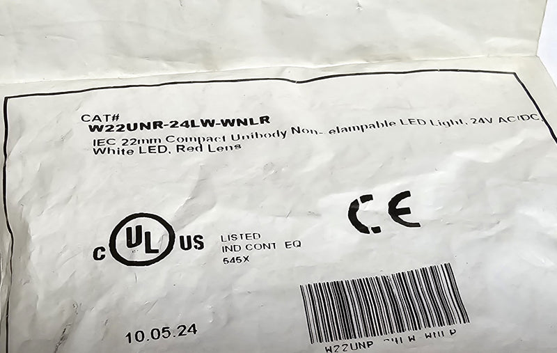 C3Controls W22UNR-24LW-WNLR 22mm Compact LED Panel Indicator Light - New