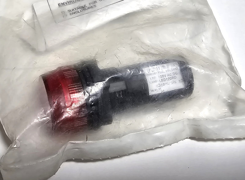C3Controls W22U-120LR-WLR 22mm Compact RED LED Panel Indicator 120V - New