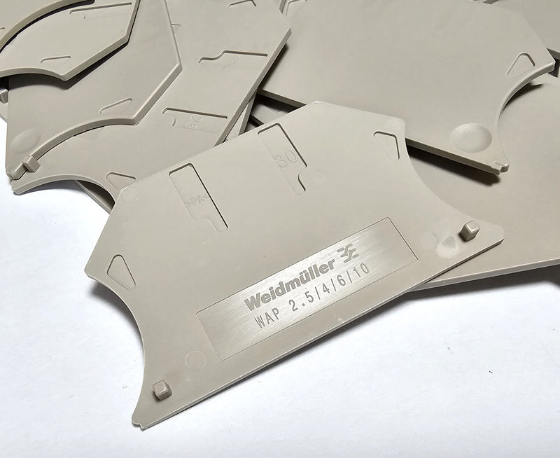 Weidmuller WAP 2.5-10 ( Lot of 38 ) Tan Terminal Block End Plate Barrier - New