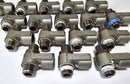 SMC AS2200 ( Lot of 17 ) Tamper Proof Flow Control Meter Out Pneumatic Fittings