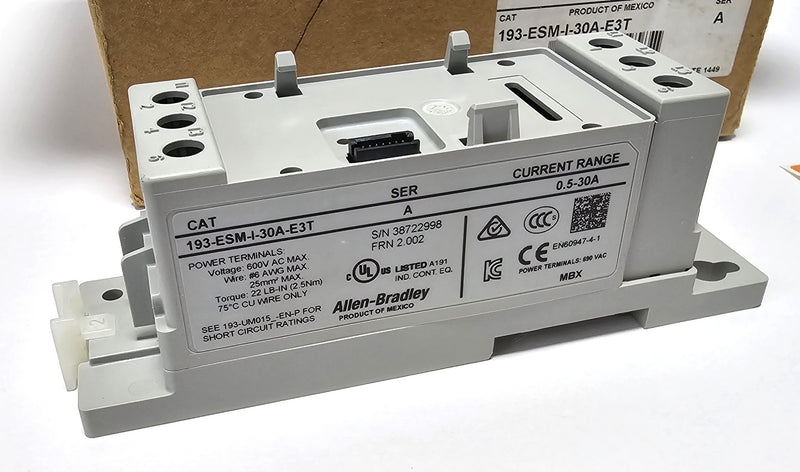 Allen Bradley 193-ESM-I-30A-E3T E300 / E200 30Amp Sensing Module - New