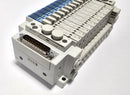 SMC SS5Y3-12S6D4-168-D Valve Bank & 11 SY3101RB-5NZF1 24VDC Solenoid Valves  New