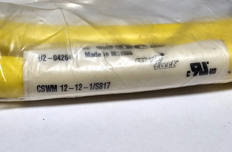 Turck CSWM 12-12-1/S817 12-Pin 90 Male 3' Cable U2-04264 - New / Sealed