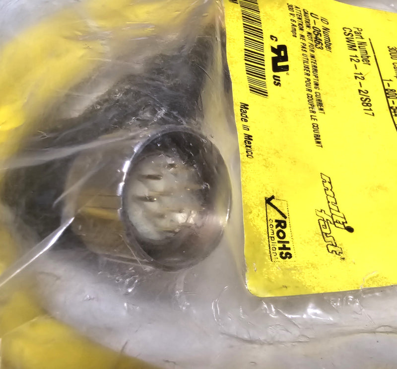 Turck CSWM 12-12-2/S817 12-Pin 90 Male 6.5' Cable U-05463 - New / Sealed