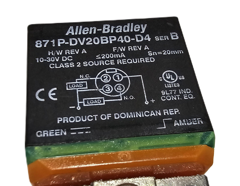 Allen Bradley 871P-DV20BP40-D4 Inductive Proximity Sensor - Used