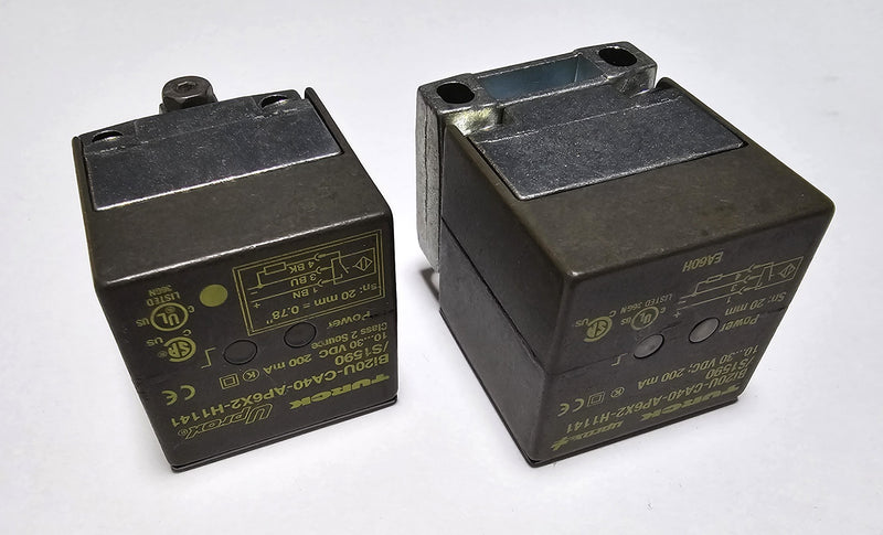 Turck BI20U-CA40-AP6X2-H1141/S1590 ( Lot of 2 ) Proximity Sensor sn: 20mm - Used