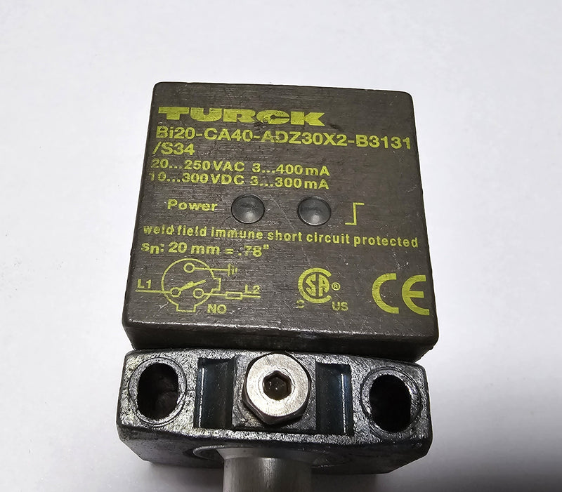 Turck BI20-CA40-ADZ30X2-B3131/S34 Proximity Sensor sn: 20mm - Used