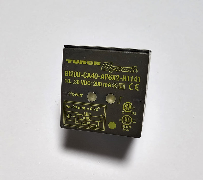 Turck BI20U-CA40-AP6X2-H1141 Proximity Sensor sn: 20mm = 0.78" - Used