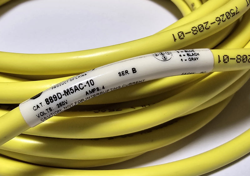 Allen Bradley 889D-M5AC-10 5-Pin Male Straight QD 10m Cable - New