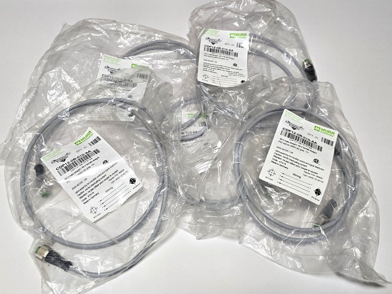 Automation Direct CDP12-0B-010-AA ( Lot of 5 ) M12 Male/Female Straight 1m - New