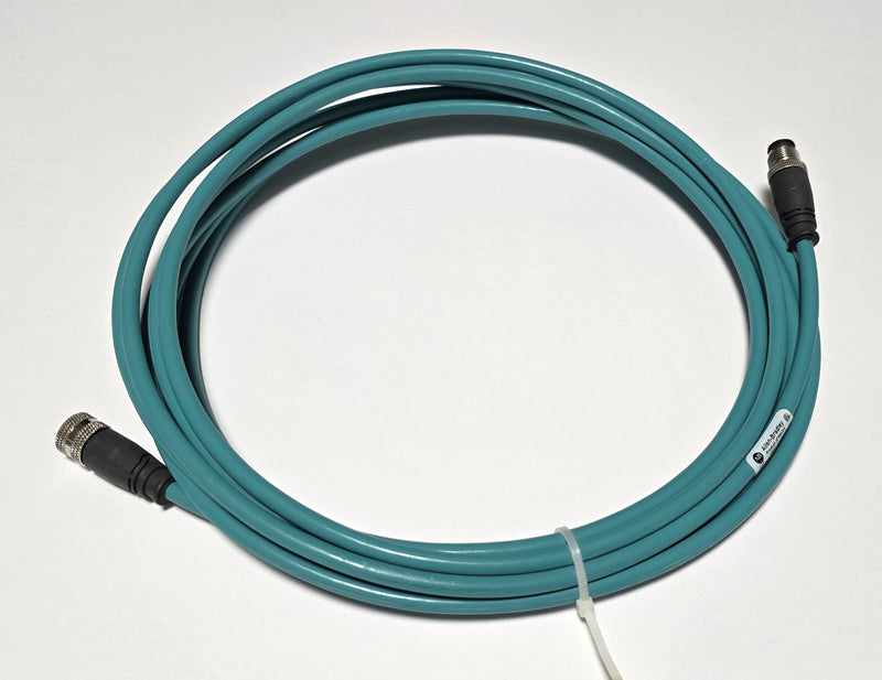 Allen Bradley 1585D-M4UBDF-5 M12 Male Str. - Female Str. 5M Ethernet Cable - New